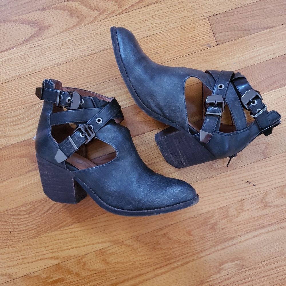 Jeffrey Campbell buckle booties